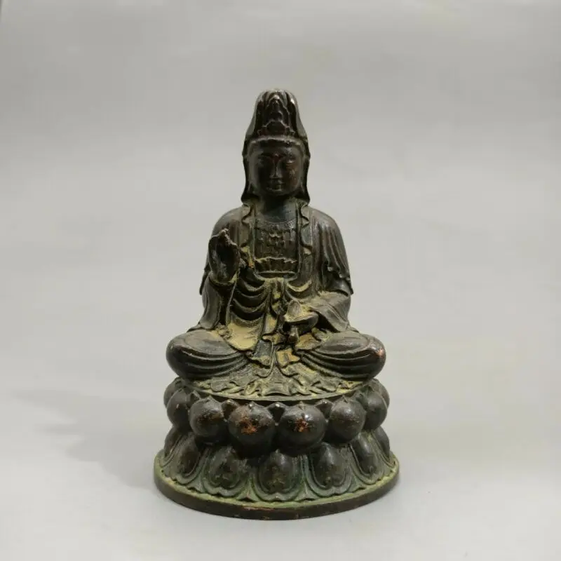 

Chinese Tibet Buddha Bronze Statue Guanyin of Nepal Old Copper Statue Collection Ornaments Statues for Decoration Figurines