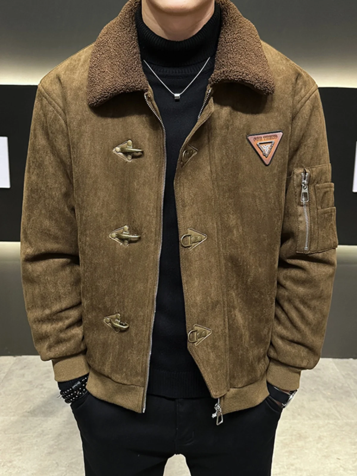 Меховая интегрированная верхняя одежда осенне-зимняя мужская берберская