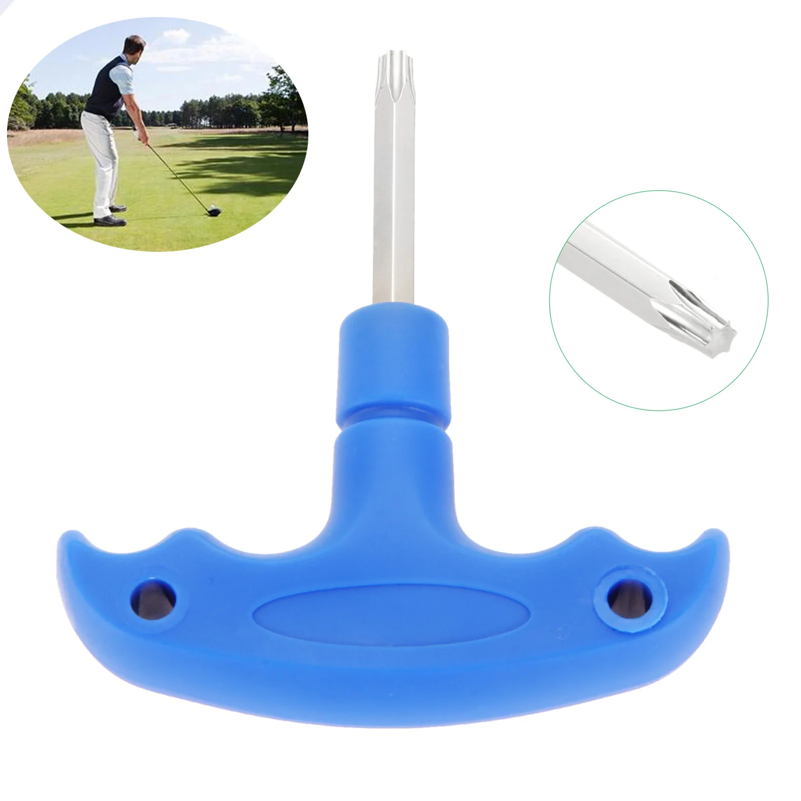 

T25 Golf Wrench Tool Fit for Most Shaft Adapter Sleeve /weights Driver Fairway Wood Rescue Golf Training Aids 7.5 x 8.5cm Blue