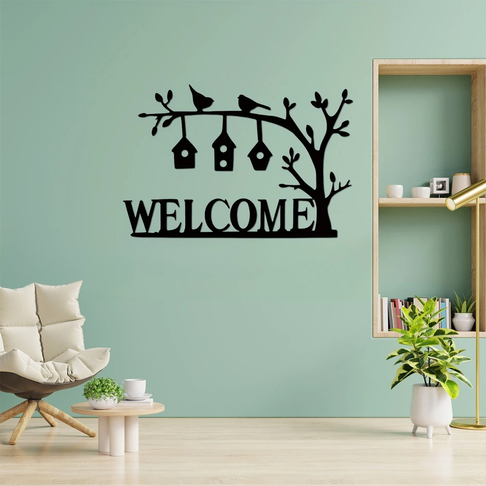 1 Шт. Металлический Знак Приветствия Уличный Настенный Декор Металлическая