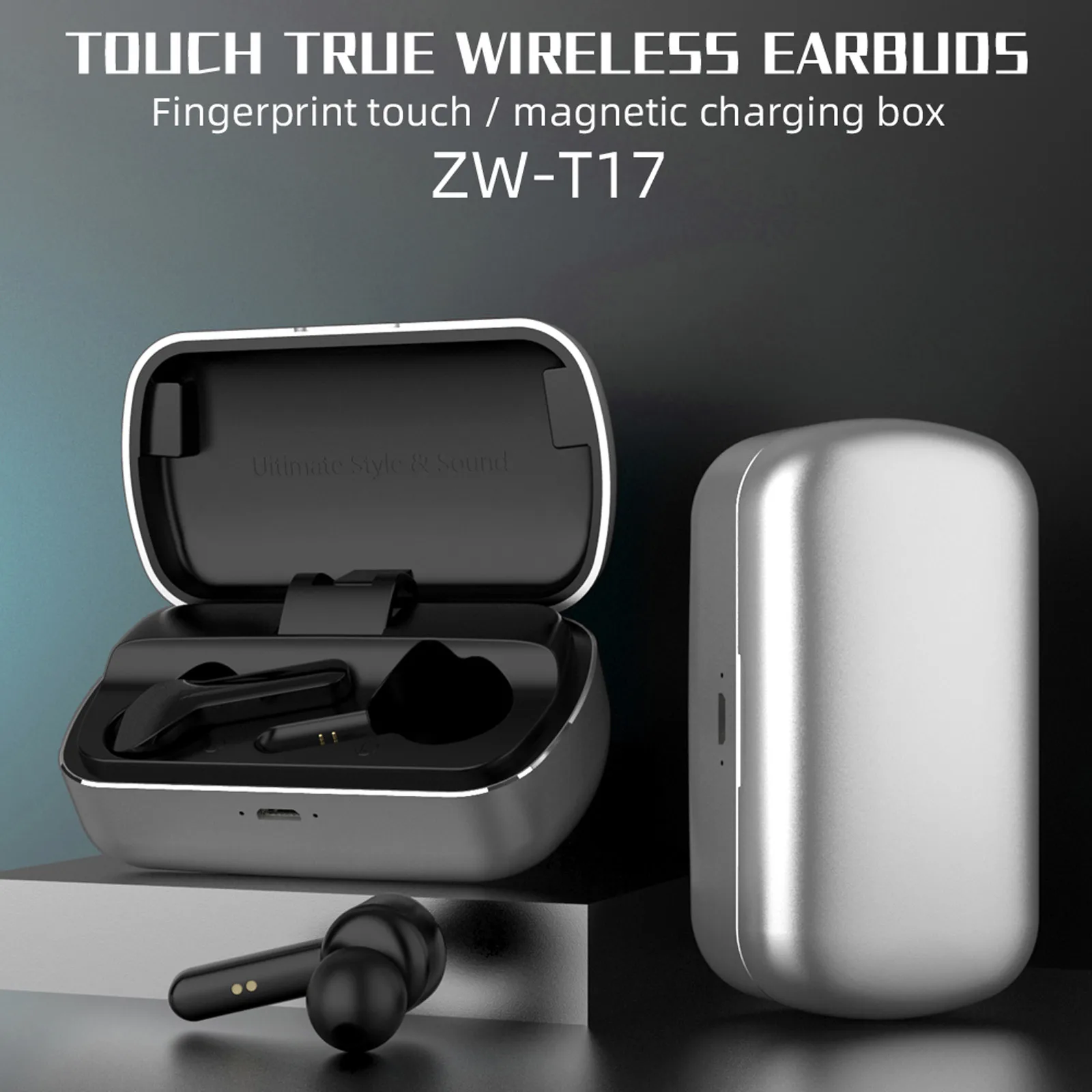 

Free Ship Ouhaobin Zw-t17 Earphone Bluetooth 5.0 Stereo Wireless Smart Headphones Mic Earbuds Auricular bluetooth inalámbrico