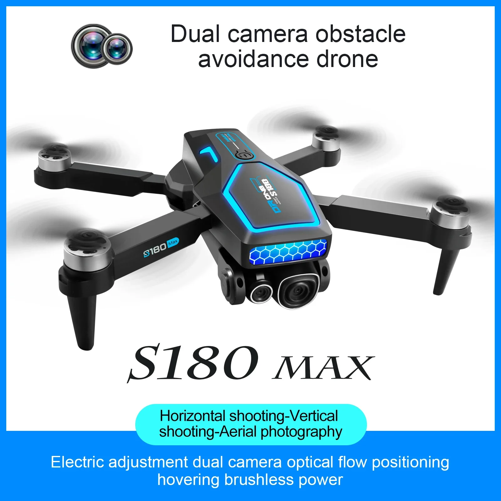 S180 4K RC Дрон Пульт дистанционного управления ESC Предотвращение оптического потока
