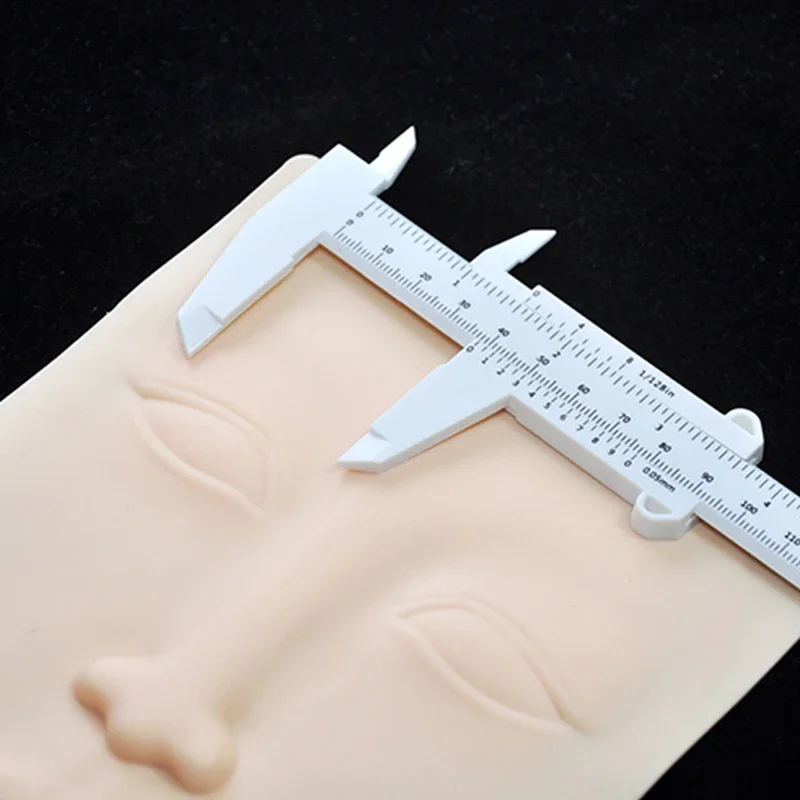 Портативный 150 мм пластиковый измерительный штангенциркуль для бровей PMU