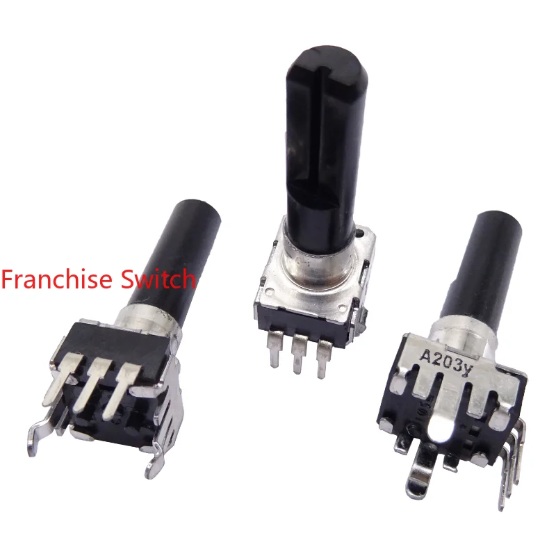 

10PCS R09 type potentiometer single A20K 3-pin total height 30 half shaft