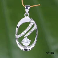 anglang new fashion white cubic zirconia small pendant necklace silver color bijoux collier elegant women jewelry gifts