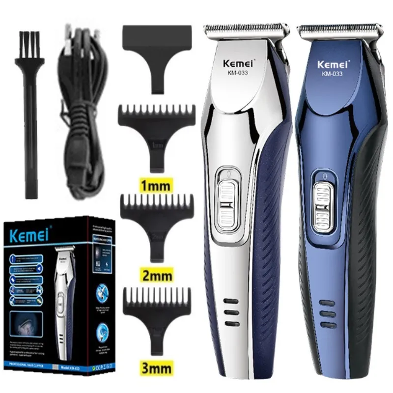 

Машинка для стрижки волос Kemei, Профессиональный парикмахерский аппарат, триммер для волос и бороды, мужское электрическое бритье с зарядкой