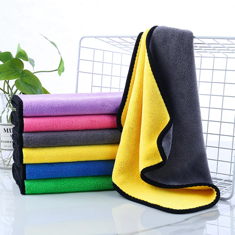 

Super Absorption Car Wash Microfiber Towel Home Appliances Glass Cleaning Washing Clothes with High Density Coral Velvet