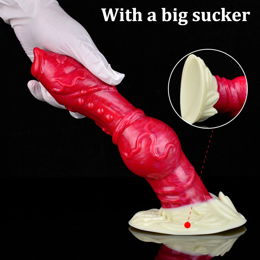 LUUK красочный мощный фаллоимитатор с животным собака узел мужской массажер