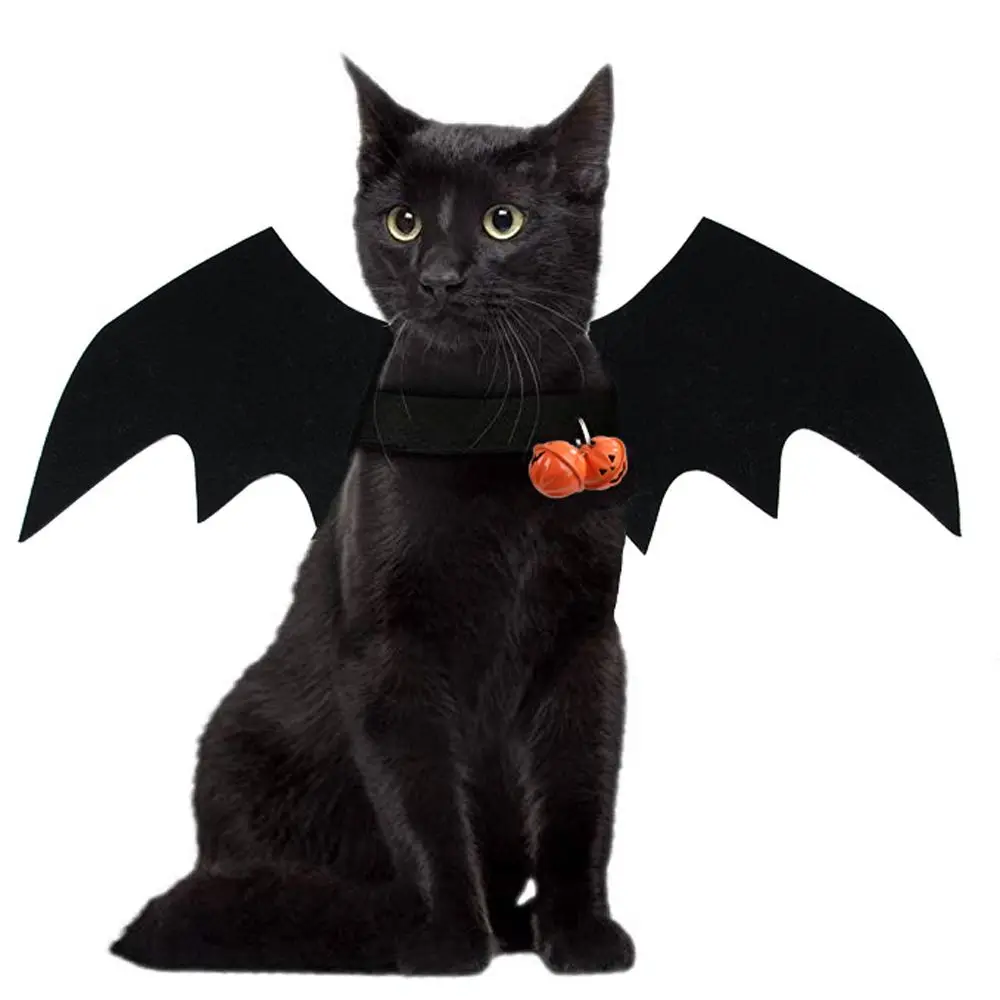 Pet Dog Cat Halloween Costume Cute Cat Clothes Bat Wings Funny Artificial Wing Dog Clothes for Small Dogs Pet Cosplay Prop