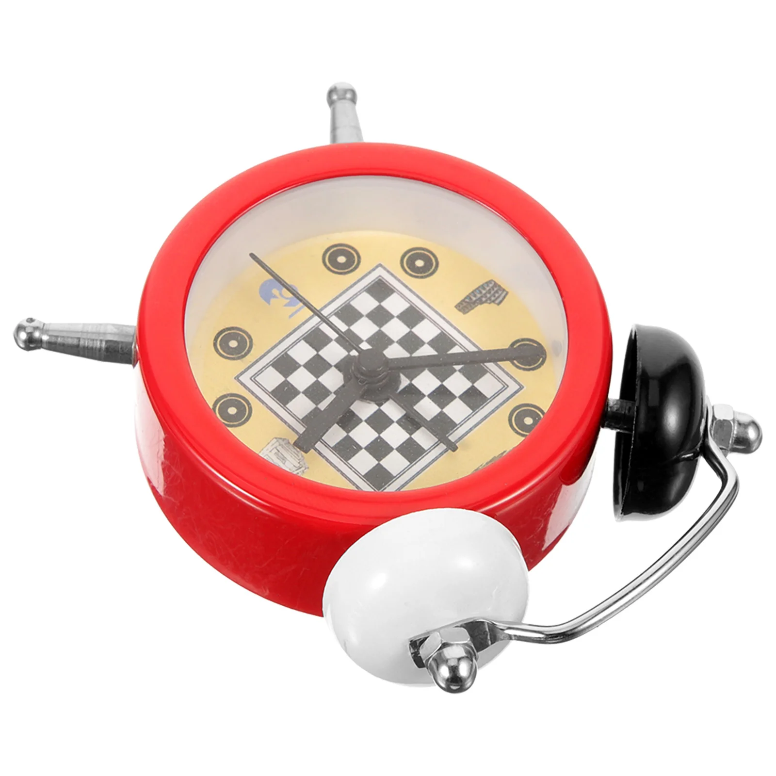Small Decorative Fashion Stylish Wake Metal Clocks Bedroom Mini Bedside Silent Child