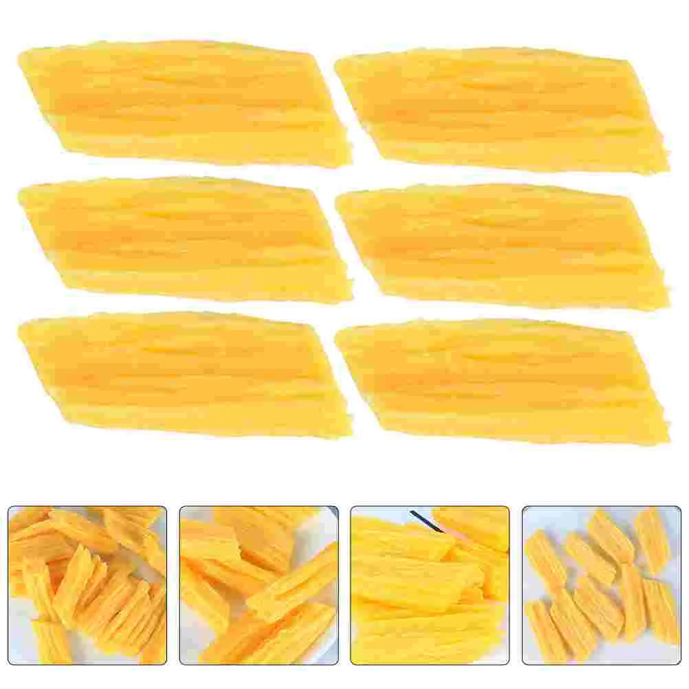 

10Pcs Fake Food Fake Bean Curd Stick Food Model Kitchen Pretend Play Food Ornament