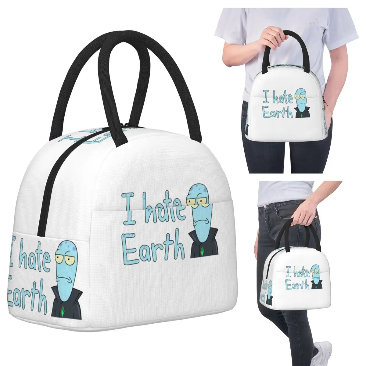 Термосумка для обедов Korvo I Hate Earth Solar Opposites с изоляцией, для женщин и детей, портативная, для еды, термосумка-тоут (art.: 3920dbb50a82f) - 3920dbb50a82f