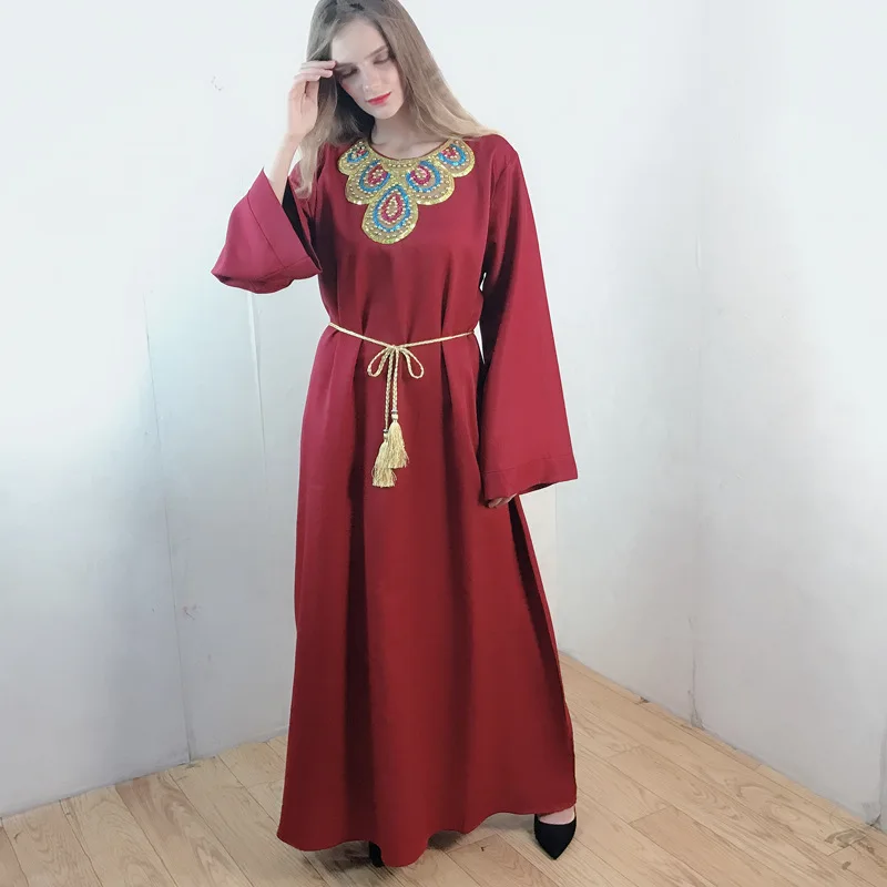 

Африканские платья для женщин 2022 африканская одежда мусульманское длинное платье Высокое качество модное Африканское платье для женщин пл...