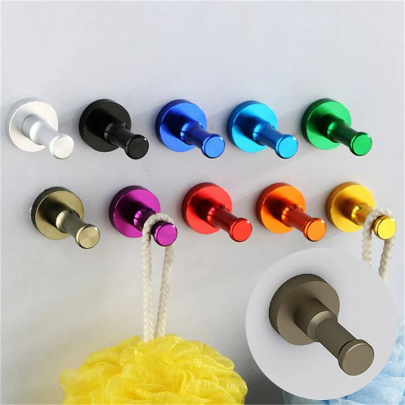 

Крючки для халата, алюминиевая цветная настенная вешалка для полотенец, крючок для сумок и одежды