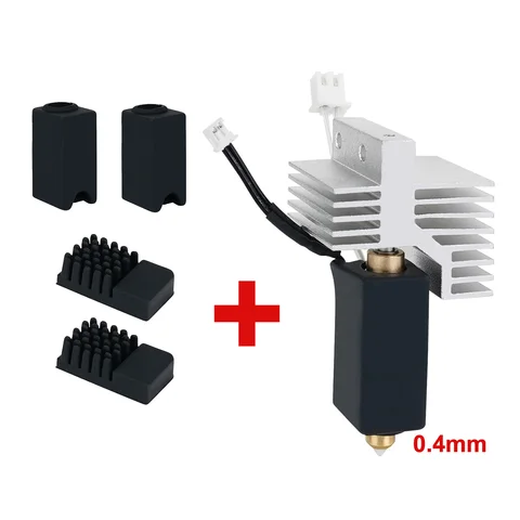 Обновленная керамическая насадка Hotend для Elegoo Centauri Carbon 0,2/0,4/0,6/0,8 мм, силиконовая насадка для носка, щетка для протирания, термистор