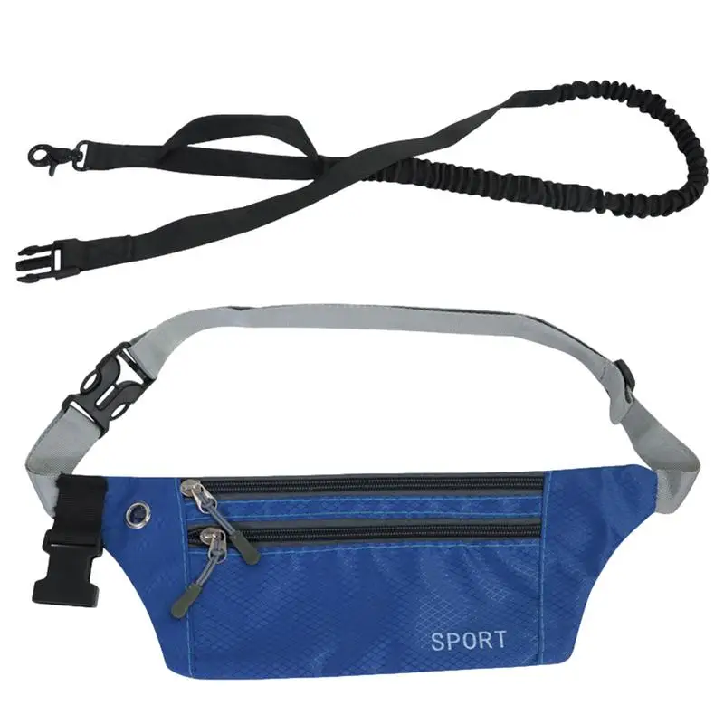 

Pet Running Leash Hands Free Dog Leash With Shock-Absorbing Bungee Dog Leashes With Waist Pouch For Medium Dogs Waist Leash