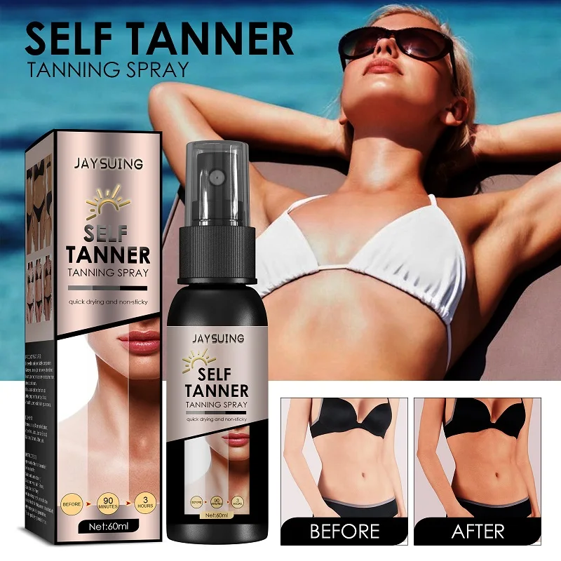 

60 Ml Tanning Spray Long Lasting Sunless Self Tan Mousse Organic Tanner Natural Tan Lotion Bronze Fake Tanning Body Lotion Spray