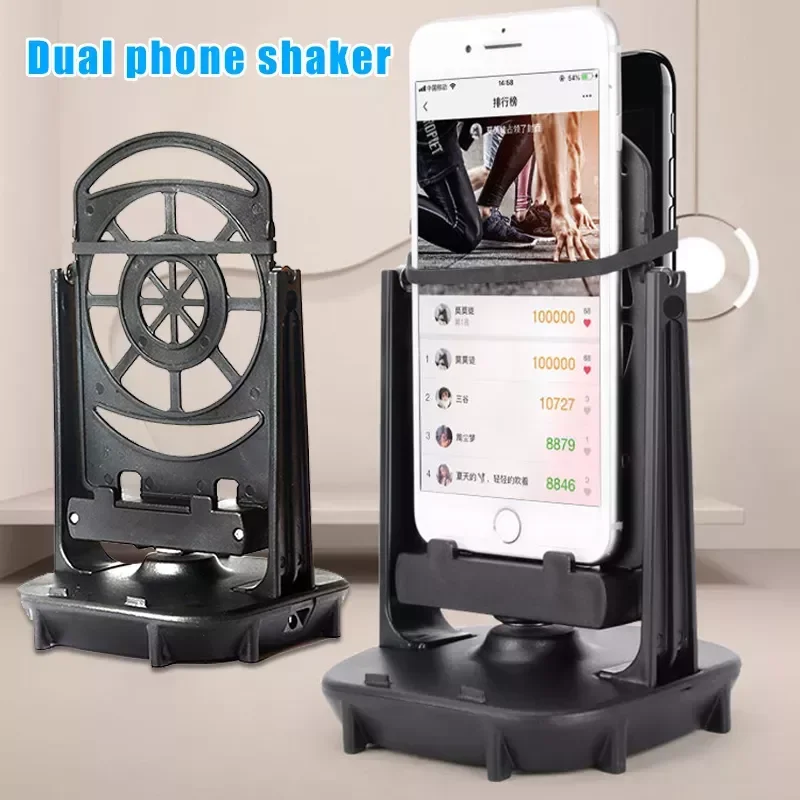 

New in Phone Shaker for Two Phones USB Cable Automatic Shake Step Earning Swing Device Pedometer Holder Accessories power bank s