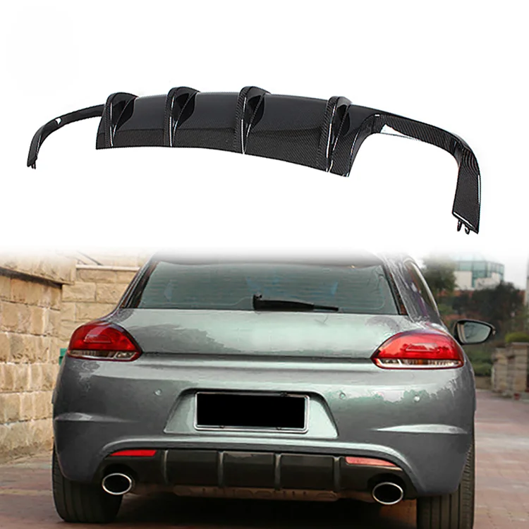 

R Style Rear Diffuser For Volkswagen Scirocco 2014-ON Carbon Fiber Rear Bumper Diffuser For VW