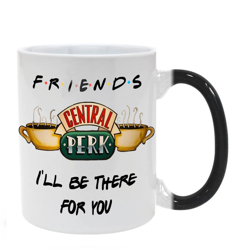 

TV Shows Friends Coffee Cup Coffee Mugs Tea Cup Heat Reveal Mug Cold Hot Sensitive Beer Cups Kids Porcelain Milk Mug