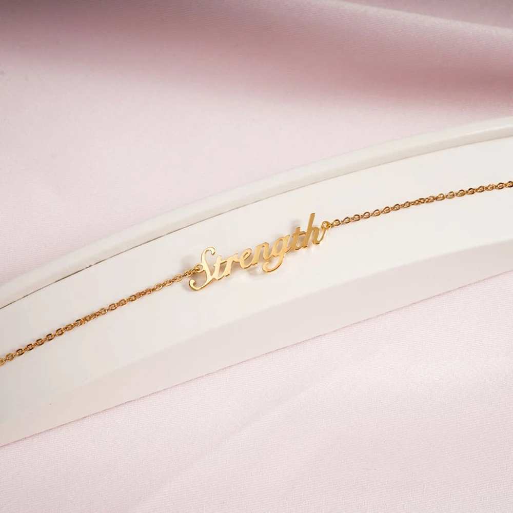 Custom Name Stainless Steel Women Bracelet Gold Color Nameplate Personalized Charm Bracelet Jewelry Gift Pulseras Personalizadas