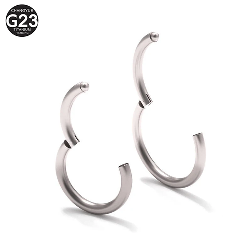 

10PC Piercing G23 Titanium Earrings Nose Rings Daith Hoop Septum Clicker Nose Studs Lip Rings Ear Cartilage Tragu Helix Piercing