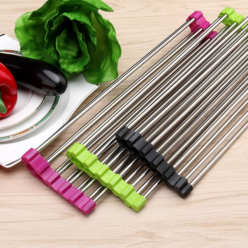 

Stainless Steel Defrost Plate Folding Drain Rack Tableware Sink Shelf Storage Rack Fruit and Vegetable Dishwashing Rack