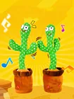 Забавный танцующий кактус из Бразилии, плюшевая игрушка, пение, песни и танцы 120, USB танцевальный кактус, плюшевая кукла, украшение, подарок для детей