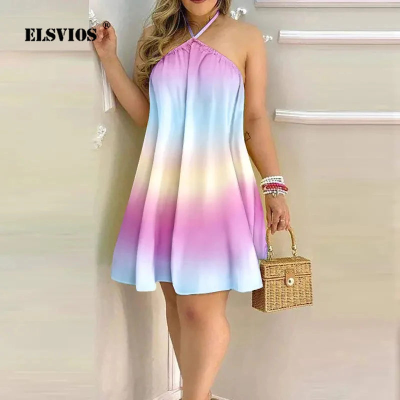 

Платье женское с V-образным вырезом, Элегантное повседневное свободное праздничное платье с коротким рукавом, с принтом в виде бабочек и пер...