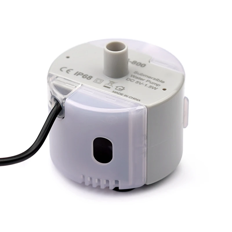 

Водяной насос со светодиодный светильник кой, фонтан для воды для домашних животных, детали для мотоцикла, Диспенсер питьевой воды из нержа...