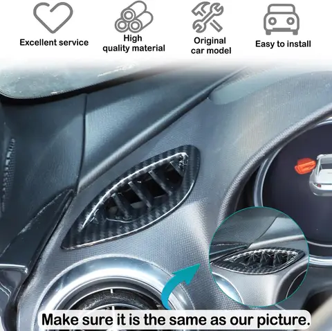 ABS карбоновый прибор, боковая рамка для выпуска кондиционера, накладка для Fiat 124 Abarth 124 2016-2024, декоративная крышка для вентиляционного отверстия