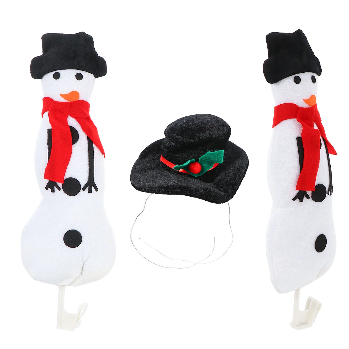 

3 Pcs Car Ornament Christmas Snowman Decoration Xmas Prop Decorations Adorn Adornment