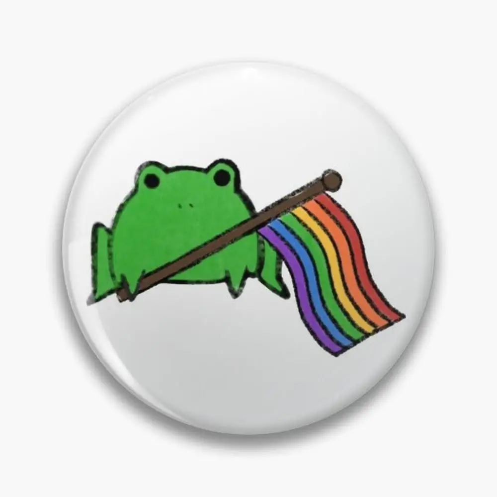Заколка-пуговица Pride Frog-для геев аксессуары для ювелирных изделий модная брошь на