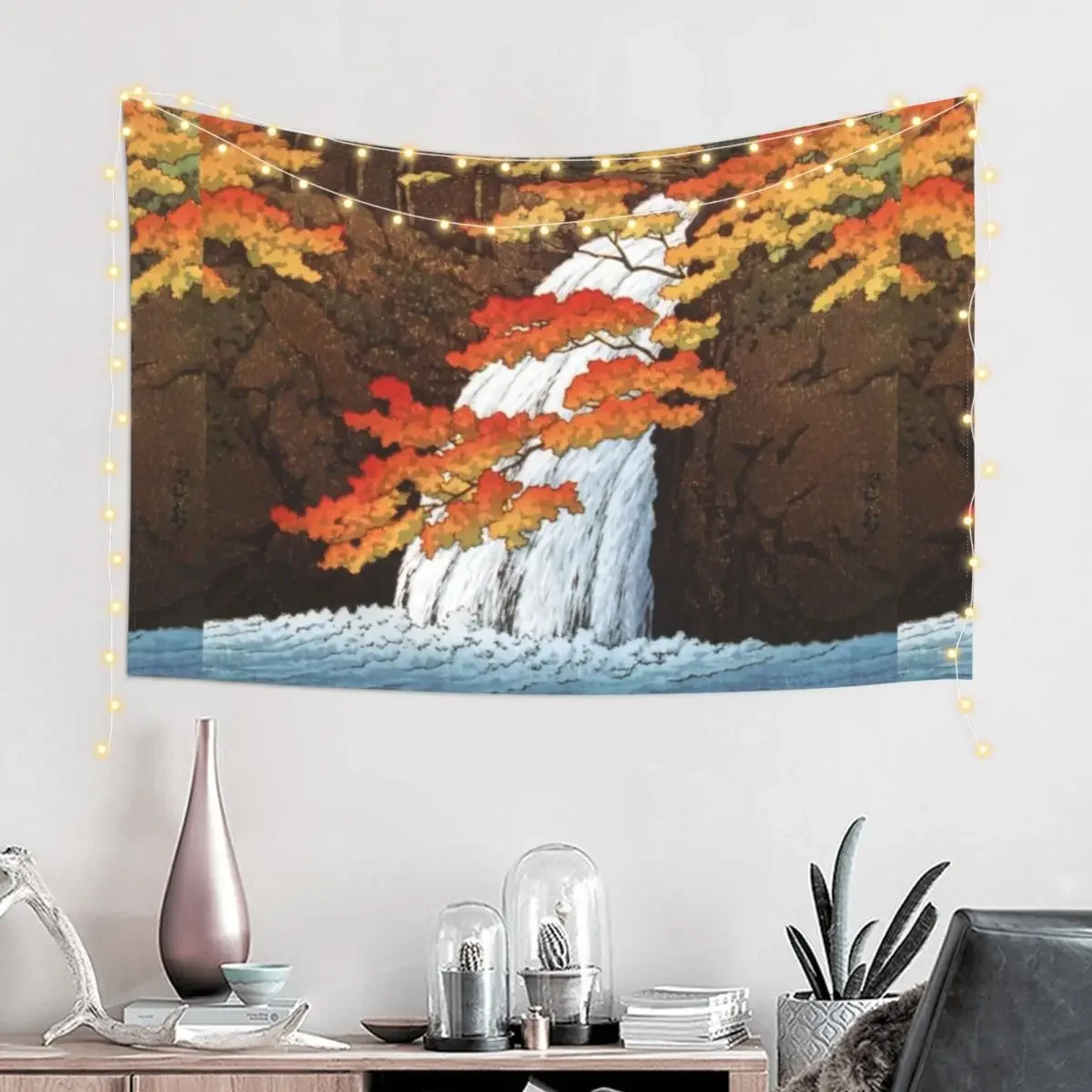 Водопад Сендзю в Акаме от Kawase Hasui гобеленовые обои вещи для спальни чтобы