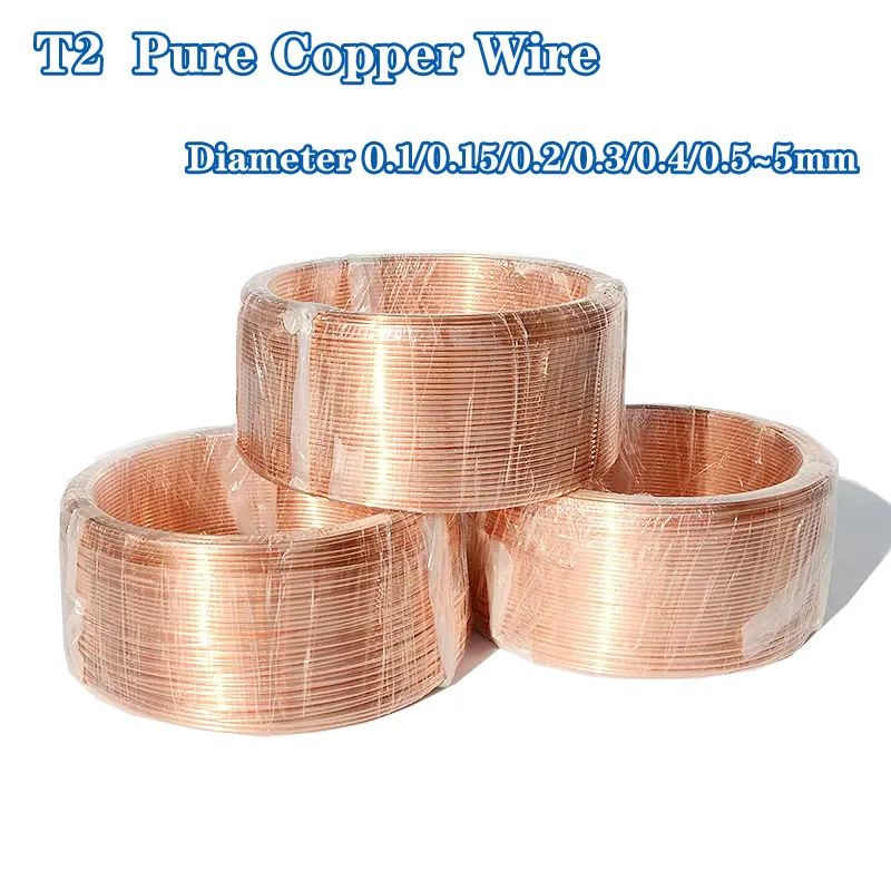 1-10 метров T2 чистая медная проволока провод из чистой меди для самостоятельной