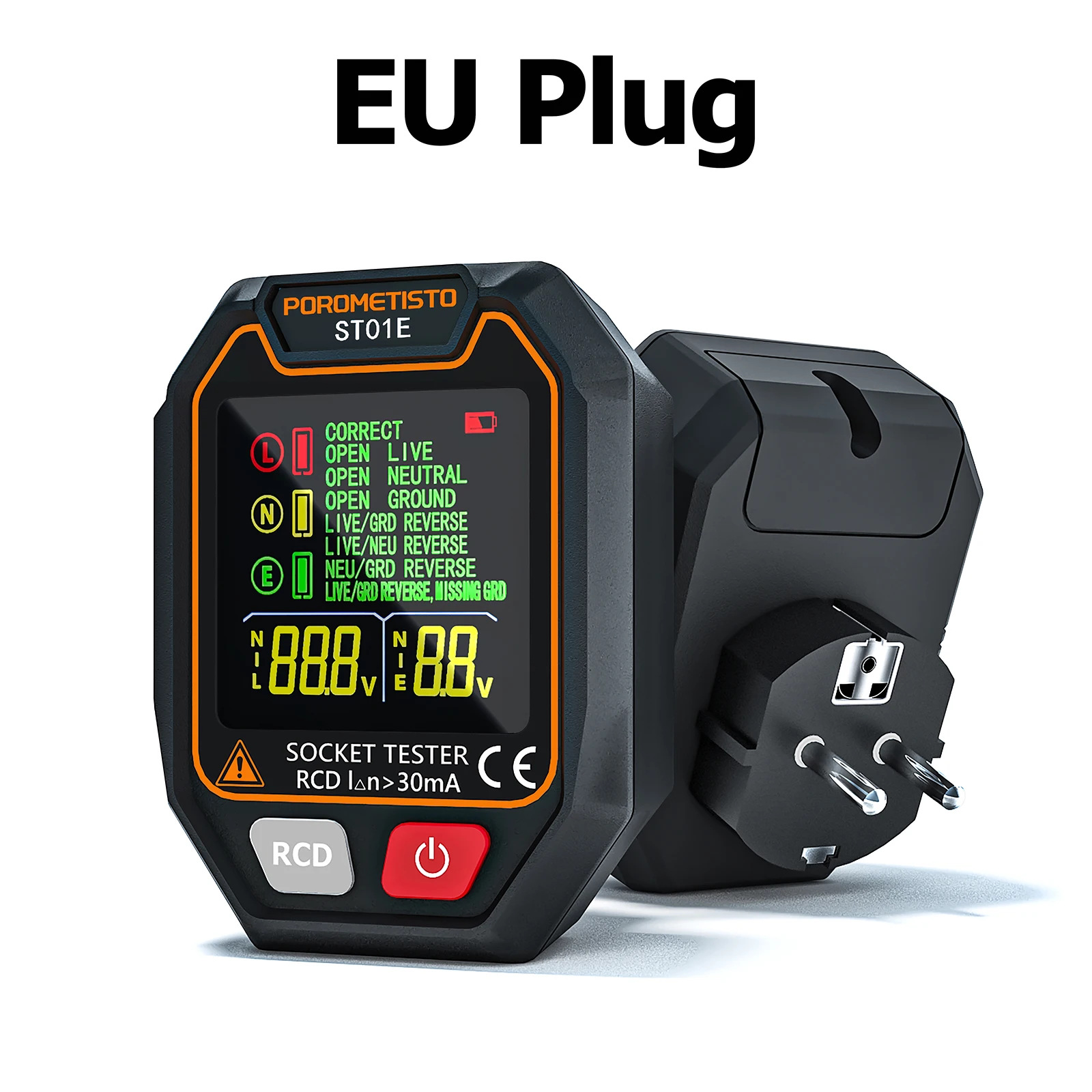 

Цифровой тестер розеток POROMETISTO ST01