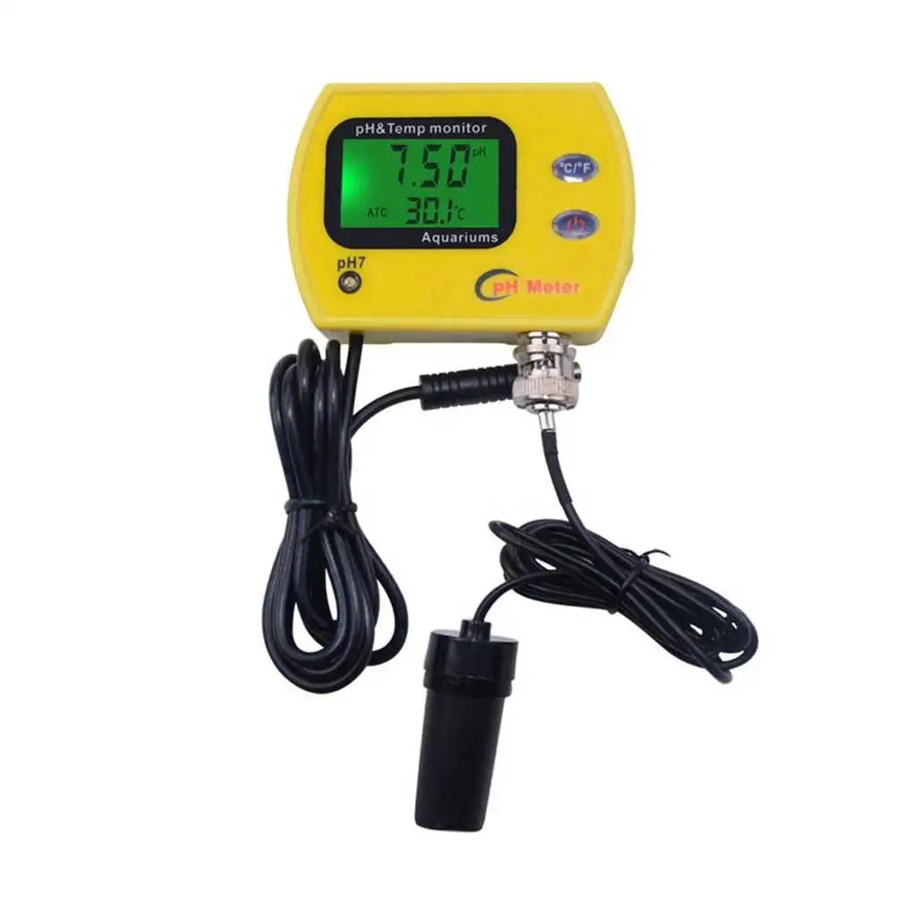 

Digital PH/TEMP Meter Aquarium Automatic Shutdown High Precision Water Gauge Measuring Tool Monitor for Swimming Pool