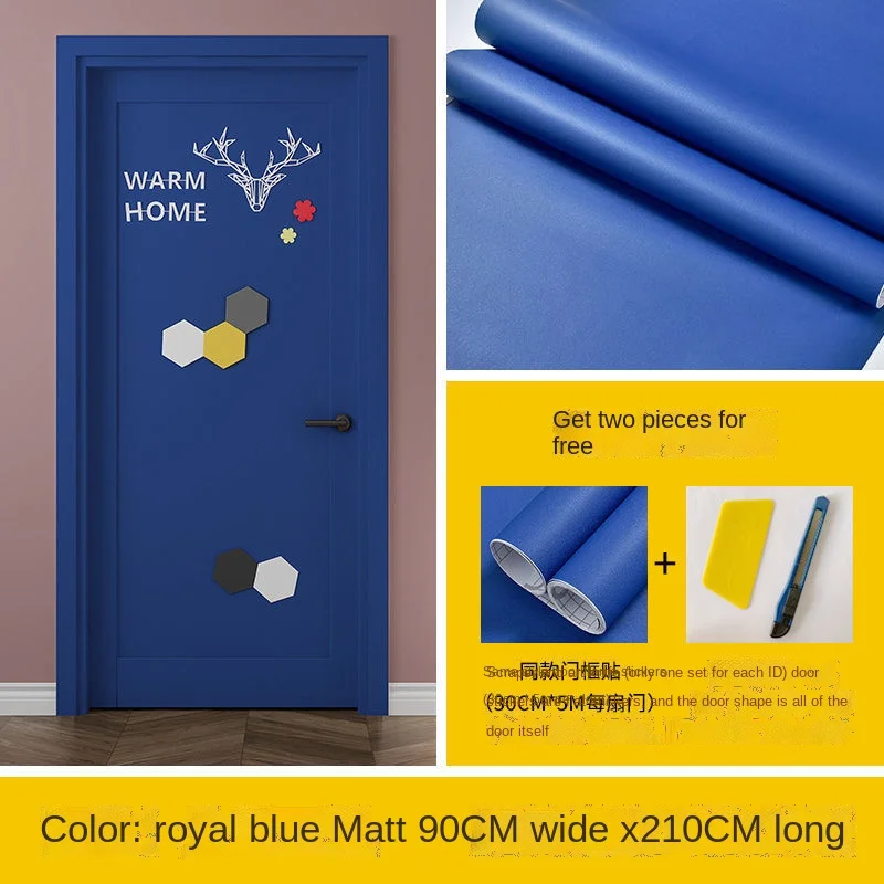 

Nordic door stickers self-adhesive creative decorative cartoon solid color children's bedroom bathroom door frame stickers