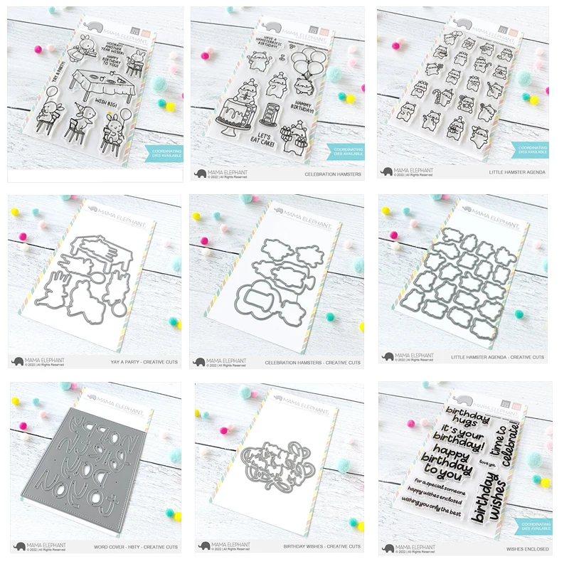 February 2022 New Small Animal Metal Cutting Die DIY Craft Making Word Greeting Cards Scrapbook Album Stamp Set