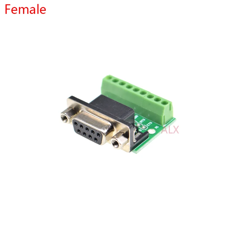 

2 шт. DB9 9-контактный Штекерный разъем с последовательным портом на клеммный адаптер D-SUB COM RS232 на RS485 панель преобразователя Клеммная колодка
