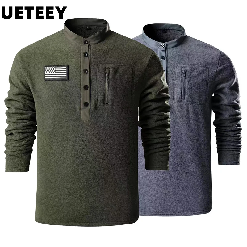 

US Hot New Mens Windproof Warm Pullover Hoodie Man Outdoor Hunting Fleece Outerwear Army Fans Military Training Tactical Tops