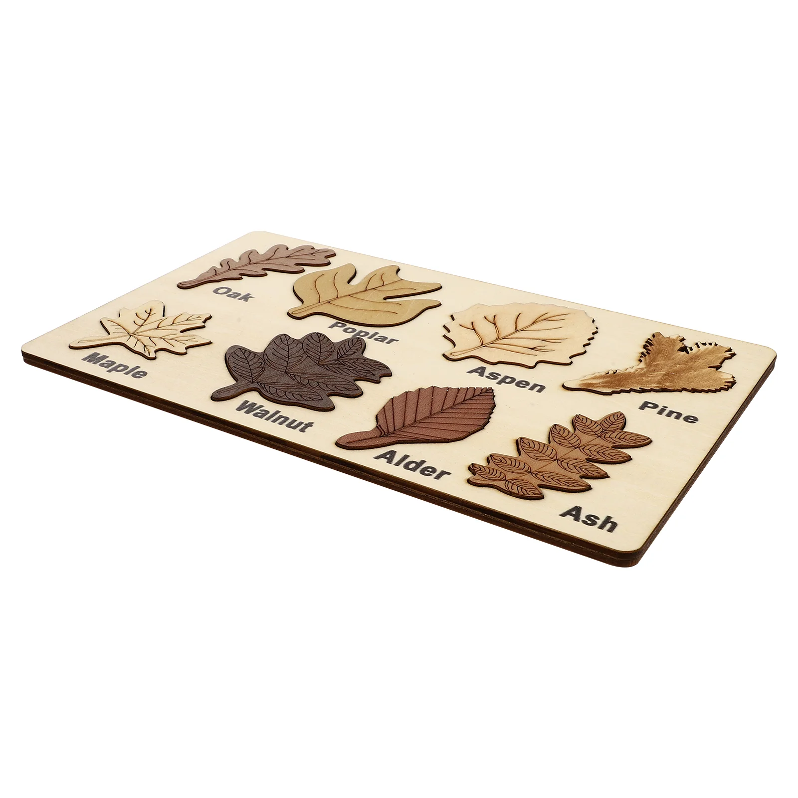 

Baby Toy Leaf Jigsaw Puzzle Early Education Shape Aid Wood Multi-functional Kidcraft Playset Funny