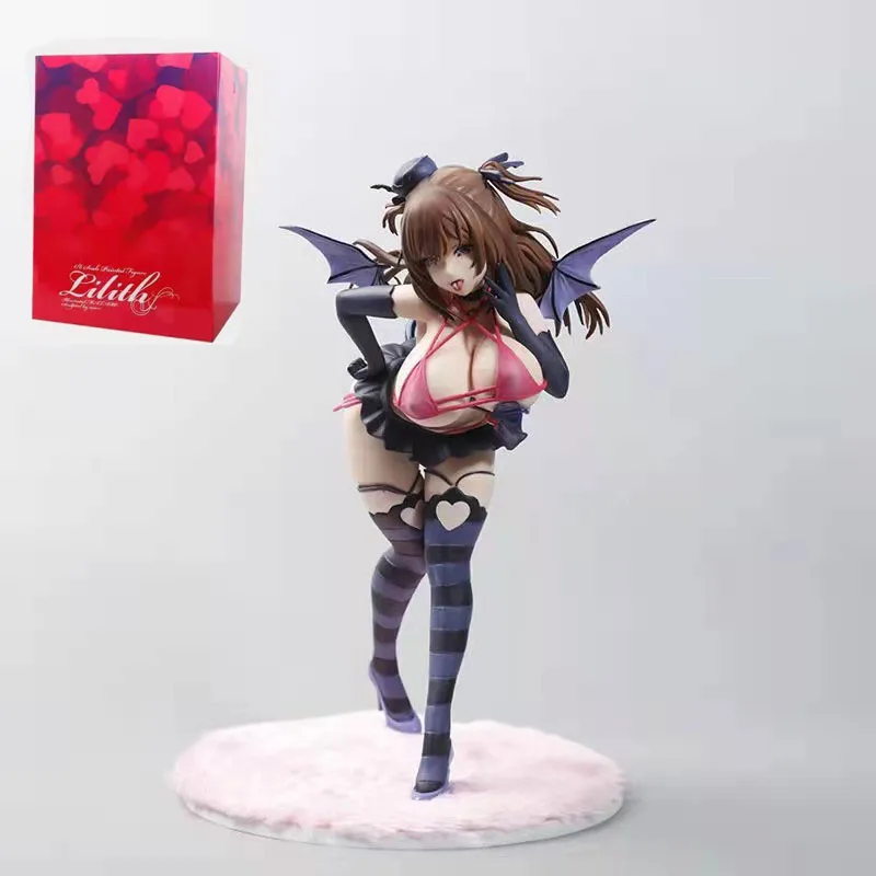

25cm Mataro Lilith Figure Original Statue Sexy Girl Anime Figurine Hentai Native Lilith Pink Cat Action Figures Adult Model Toys