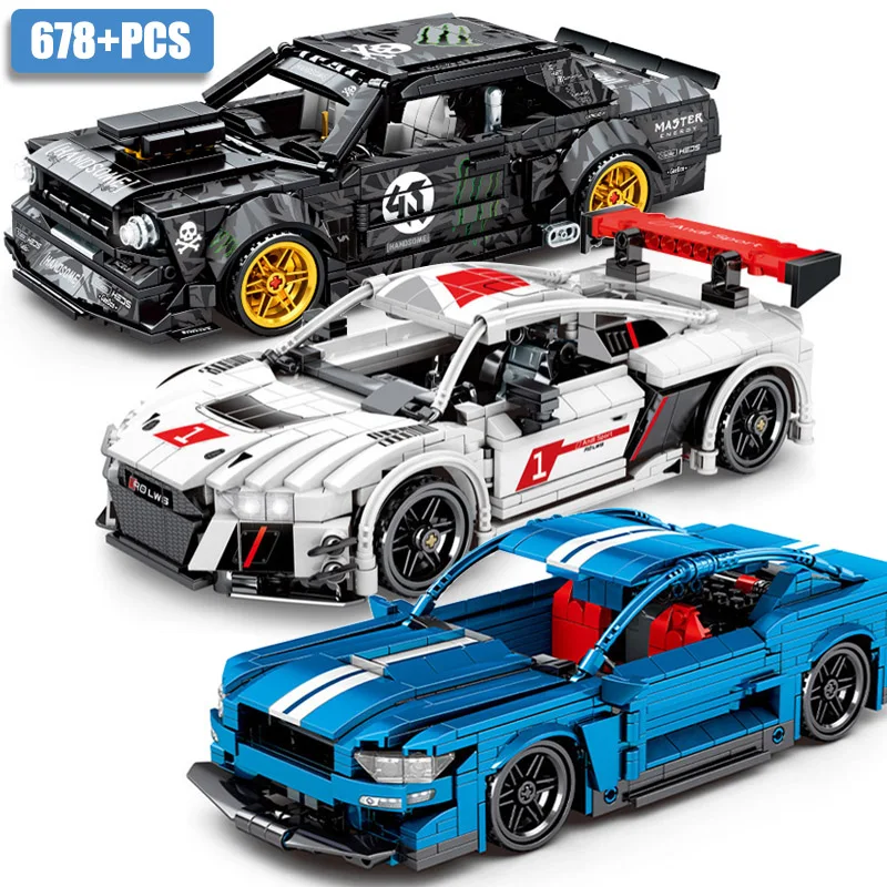 

Technical Expert 678PCS Audied A8 SuperCar Model Building Blocks Super Speed Champion Racing Vehicle Bricks Toys For Kids Gifts