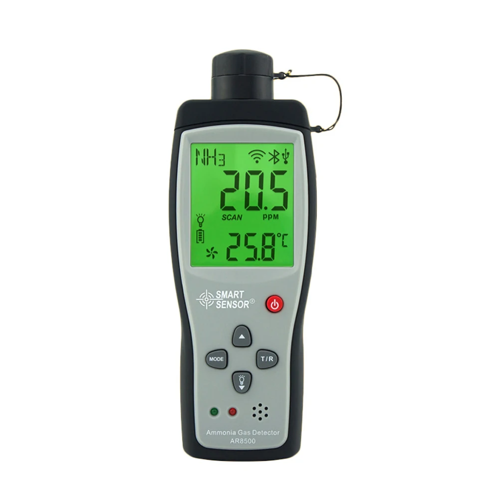 

Smart Sensor AR8500 OEM Manufacturer Industrial Handheld NH3 Gas Detector Battery Powered Digital Ammonia Gas leak Detector