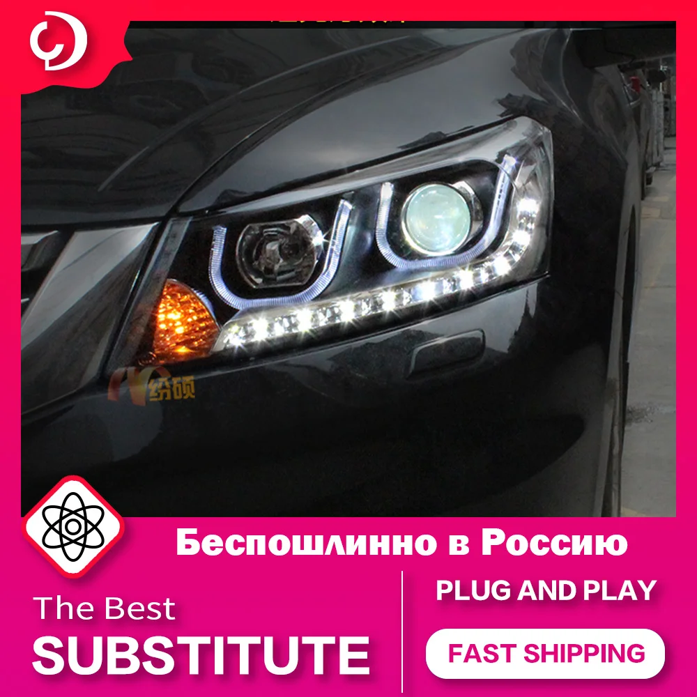 

Head Lamp for Honda Accord G8 LED 2008-2012 Headlights Accord DRL Turn Signal High Beam Double U Projector Lens Replacement