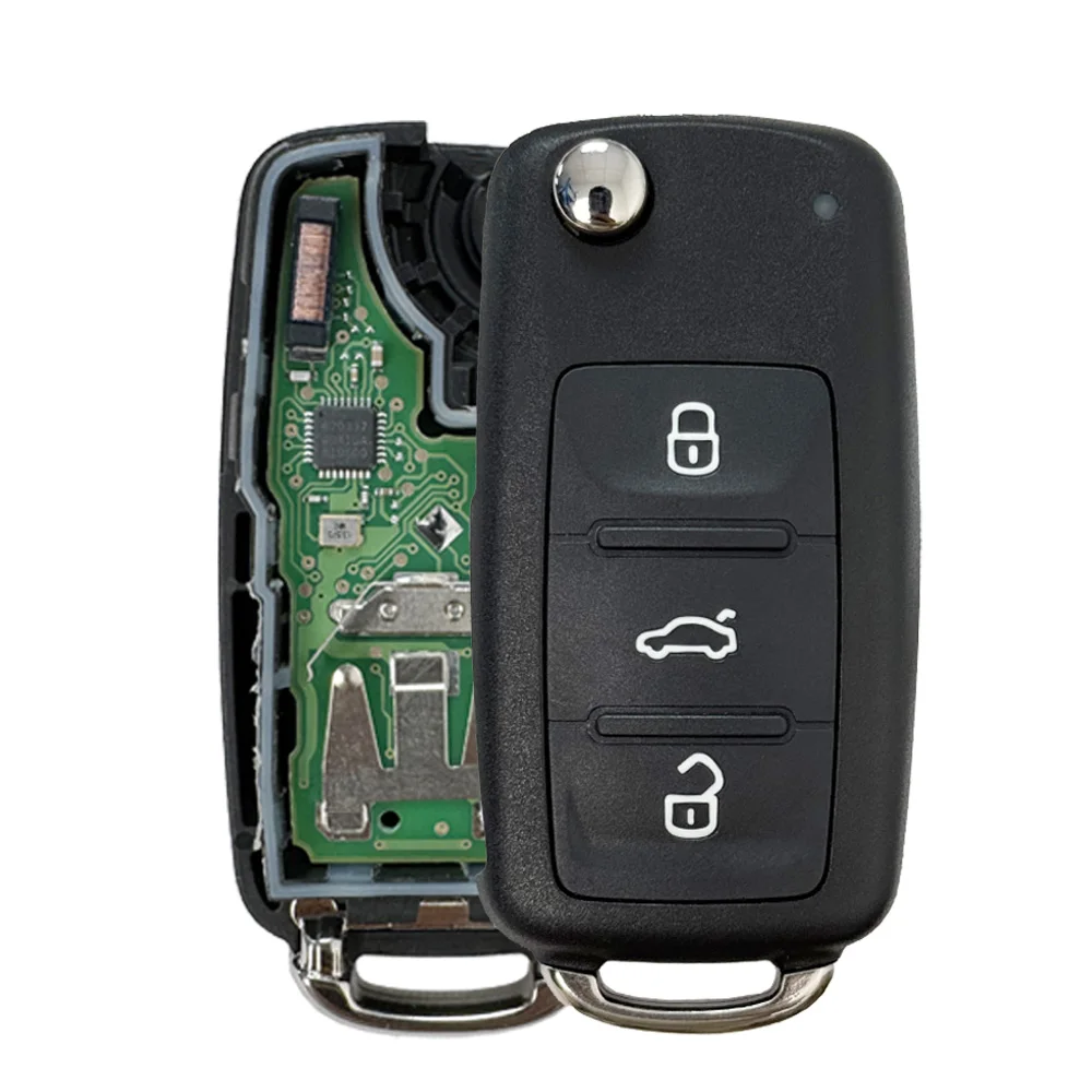 

YOCASTY OEM 5K0837202AD откидной дистанционный ключ для VW Touran Jetta Tiguan Transporter PASSAT GOLF POLO 433 МГц интегрированный 48 CHIPD48