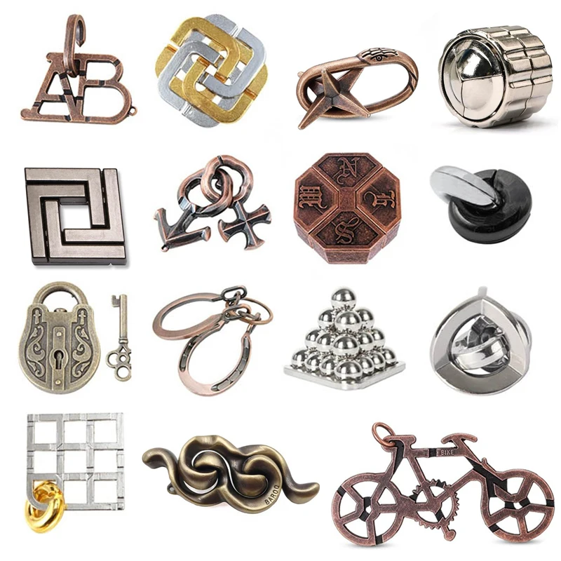 Классическая металлическая головоломка IQ для мозга Обучающие игрушки игра