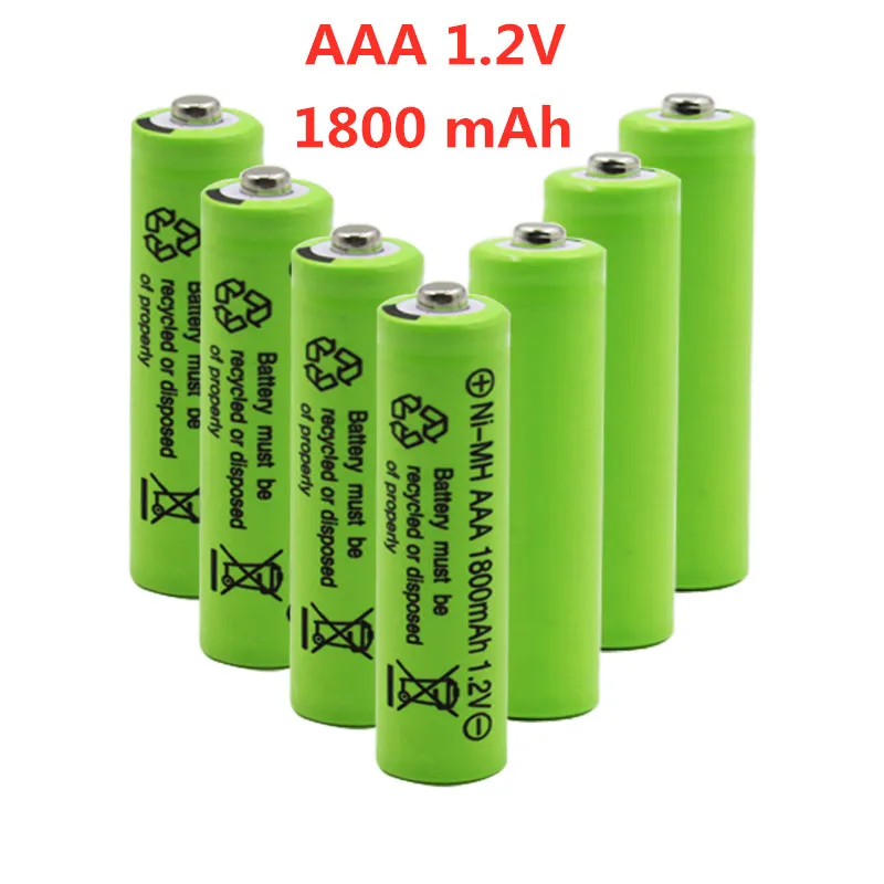 

100% novo aaa 1800mah ni-mh 1.2v bateria recarregável aaa bateria 3a bateria recarregável ni-mh bateria para câmera brinquedo