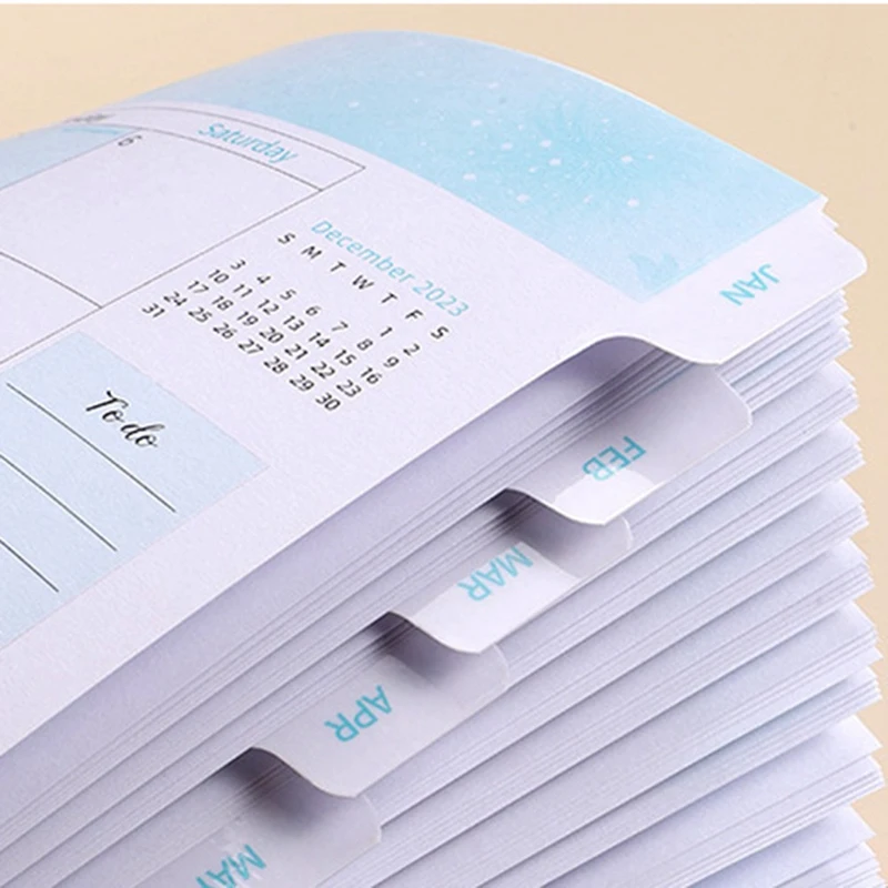 Еженедельник на 2024 год в спиральном переплете цветочный планировщик